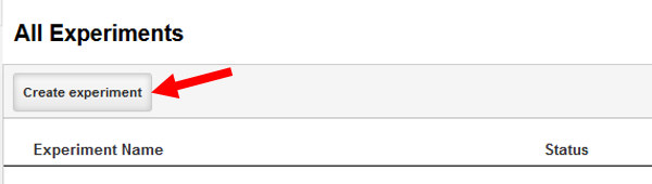 Start Content Experiment