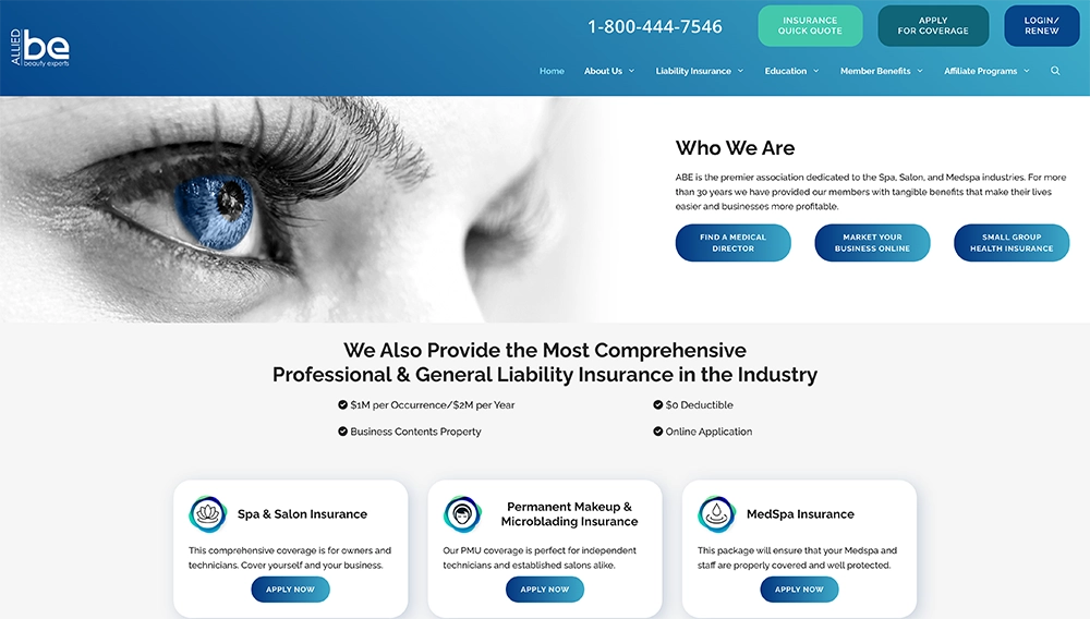 Allied Beauty Experts website